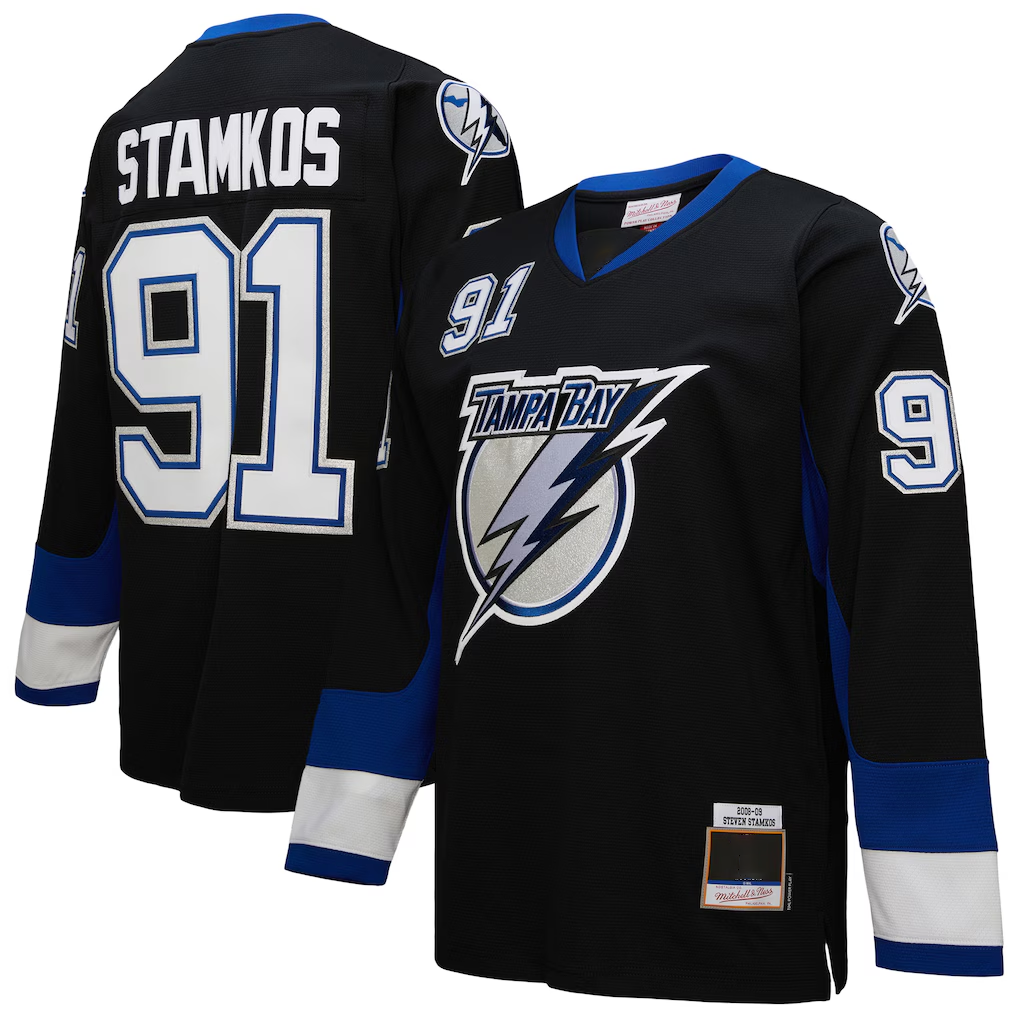 Trusc TB.Lightning #91 Steven Stamkos Mitchell & Ness Black 2008?09 Power Play Jerseys