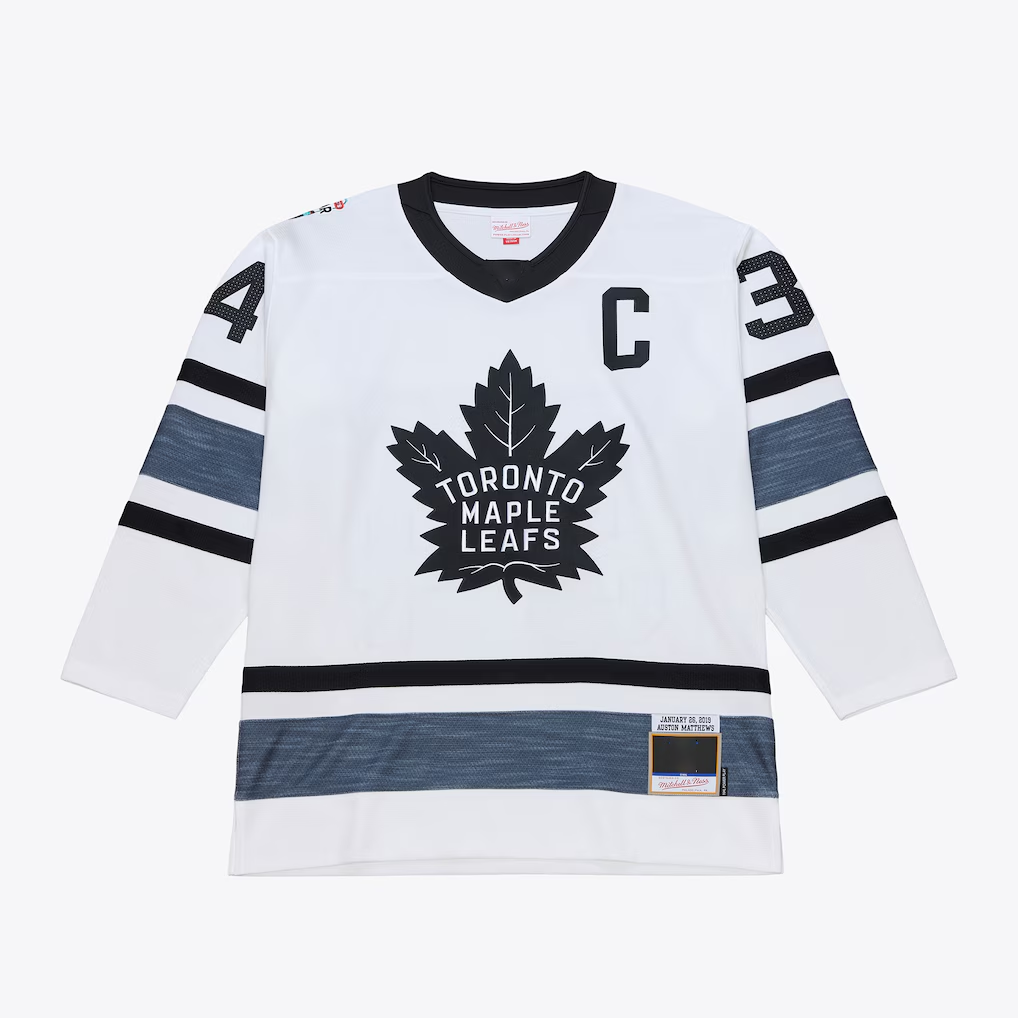 Trusc T.Maple Leafs Auston Matthews Mitchell & Ness White 2019 All-Star Game Power Play Jerseys