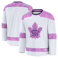 Trusc T.Maple Leafs White 2024 Hockey Fights Cancer Practice Jerseys