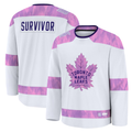 Trusc T.Maple Leafs White Hockey Fights Cancer Survivor Practice Jerseys