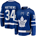 Trusc T.Maple Leafs #34 Auston Matthews Blue Captain Patch Home Breakaway Player Jerseys