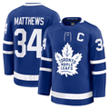 Trusc T.Maple Leafs #34 Auston Matthews Blue Captain Patch Home Premium Jerseys