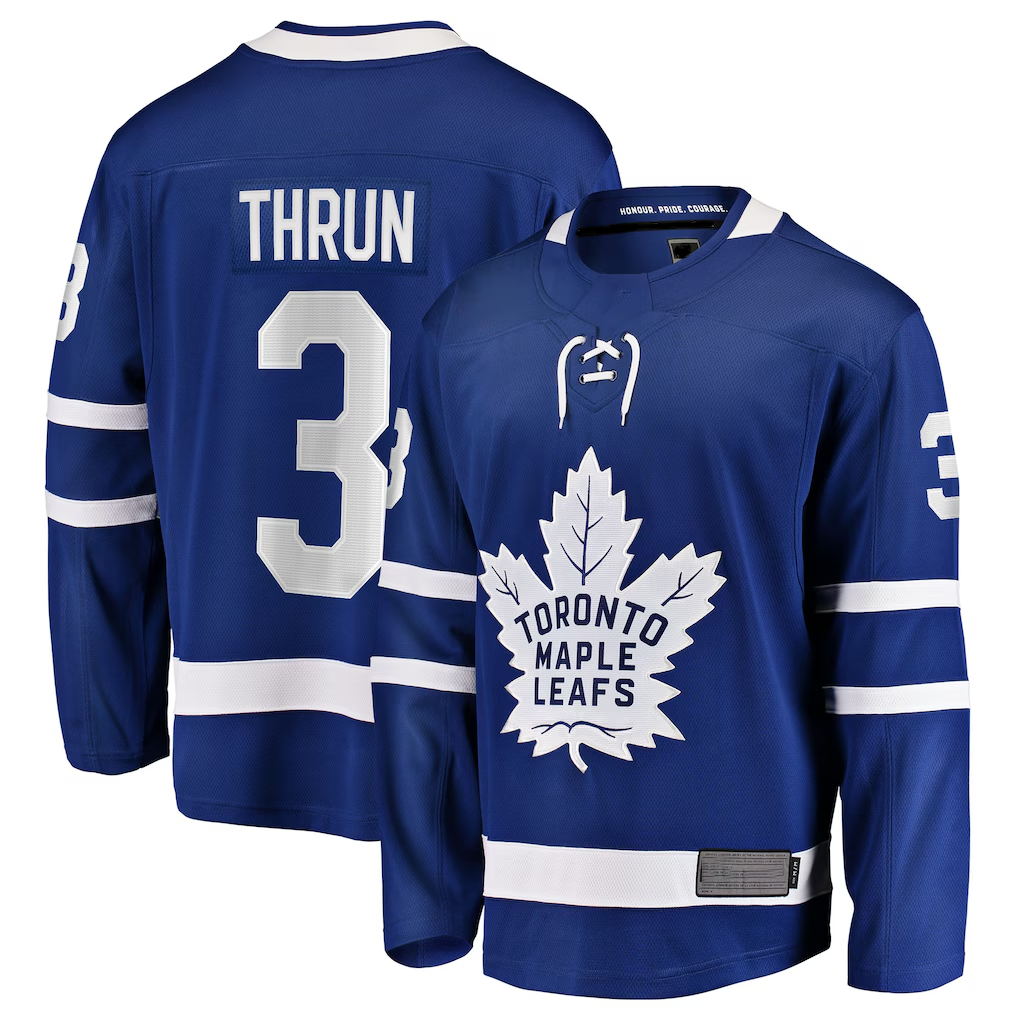 Trusc T.Maple Leafs #3 Henry Thrun Blue Home Breakaway Jerseys