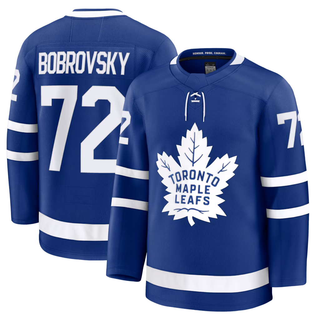 Trusc T.Maple Leafs #72 Sergei Bobrovsky Blue Home Premium Jerseys