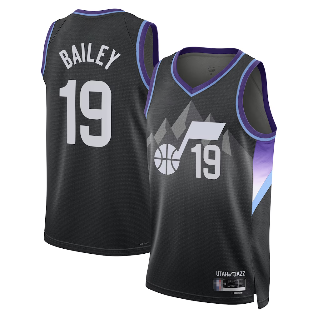 Trusc U.Jazz #19 Ace Bailey Black Swingman Player Jerseys - Statement Edition