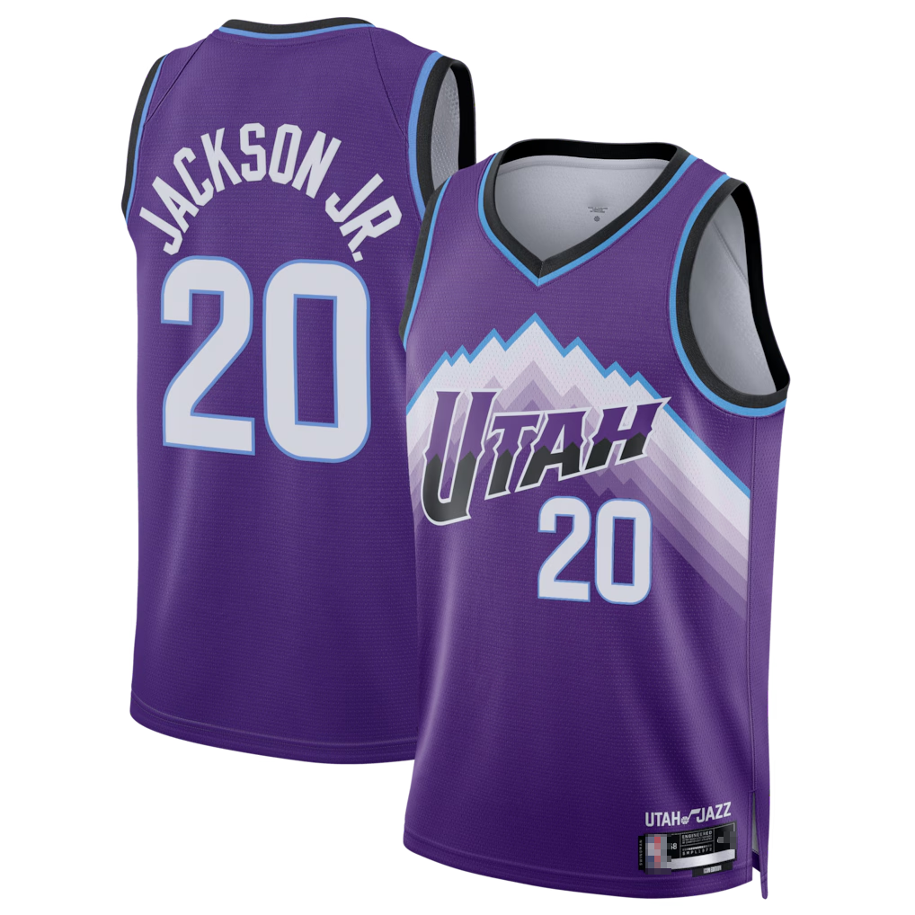 Trusc U.Jazz #20 Jaren Jackson Jr. Purple Swingman Jerseys- Icon Edition