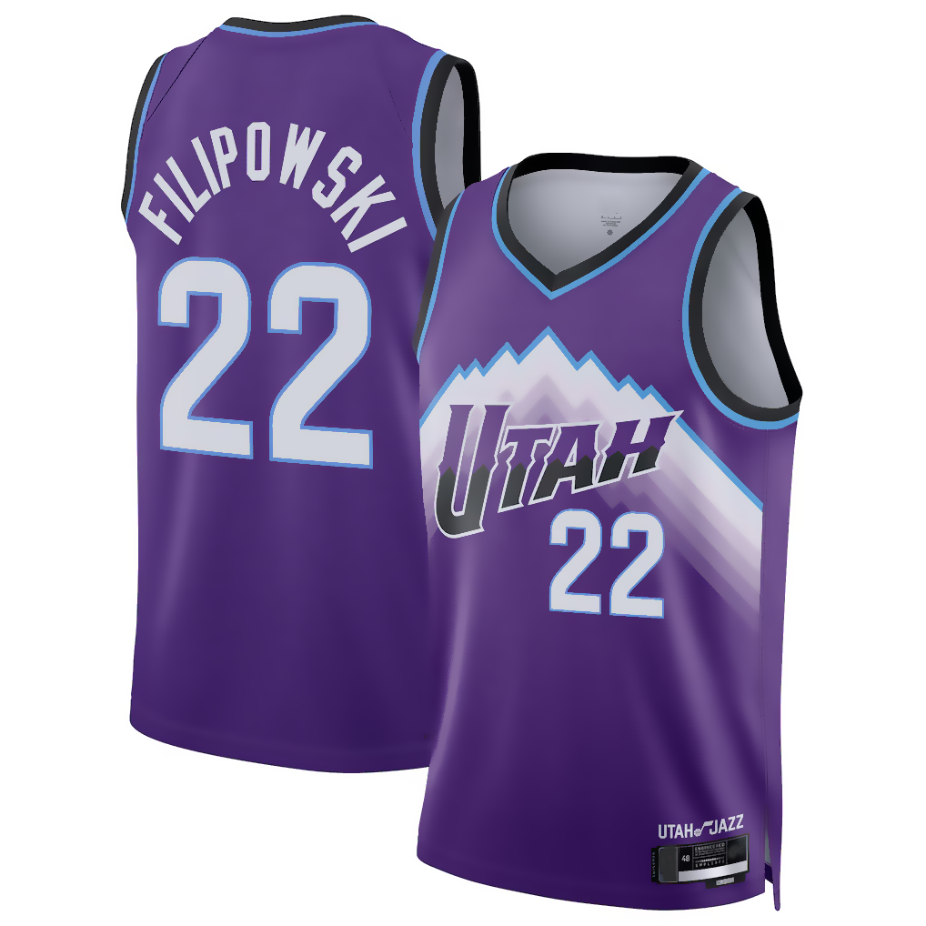 Trusc U.Jazz # 22 Kyle Filipowski Purple Swingman Jerseys - Icon Edition