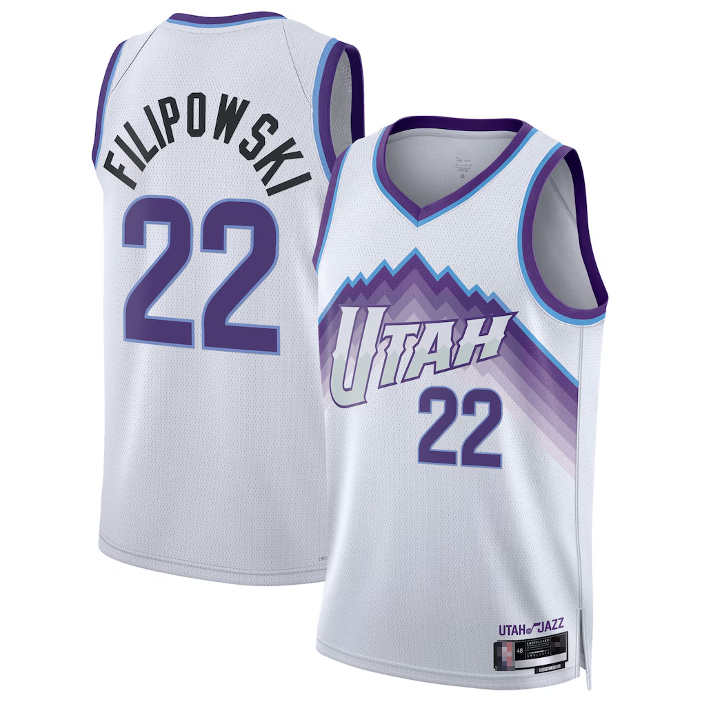 Trusc U.Jazz #22 Kyle Filipowski White Swingman Jerseys - Association Edition