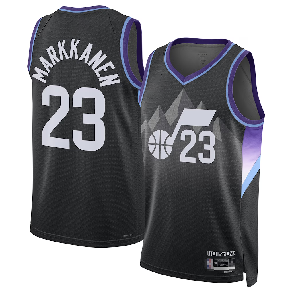 Trusc U.Jazz #23 Lauri Markkanen Black 2024-2025 Swingman Jerseys - Statement Edition