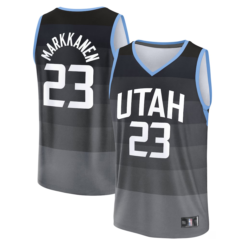 Trusc U.Jazz #23 Lauri Markkanen Fanatics Black 2025-2026 City Edition Fast Break Jerseys