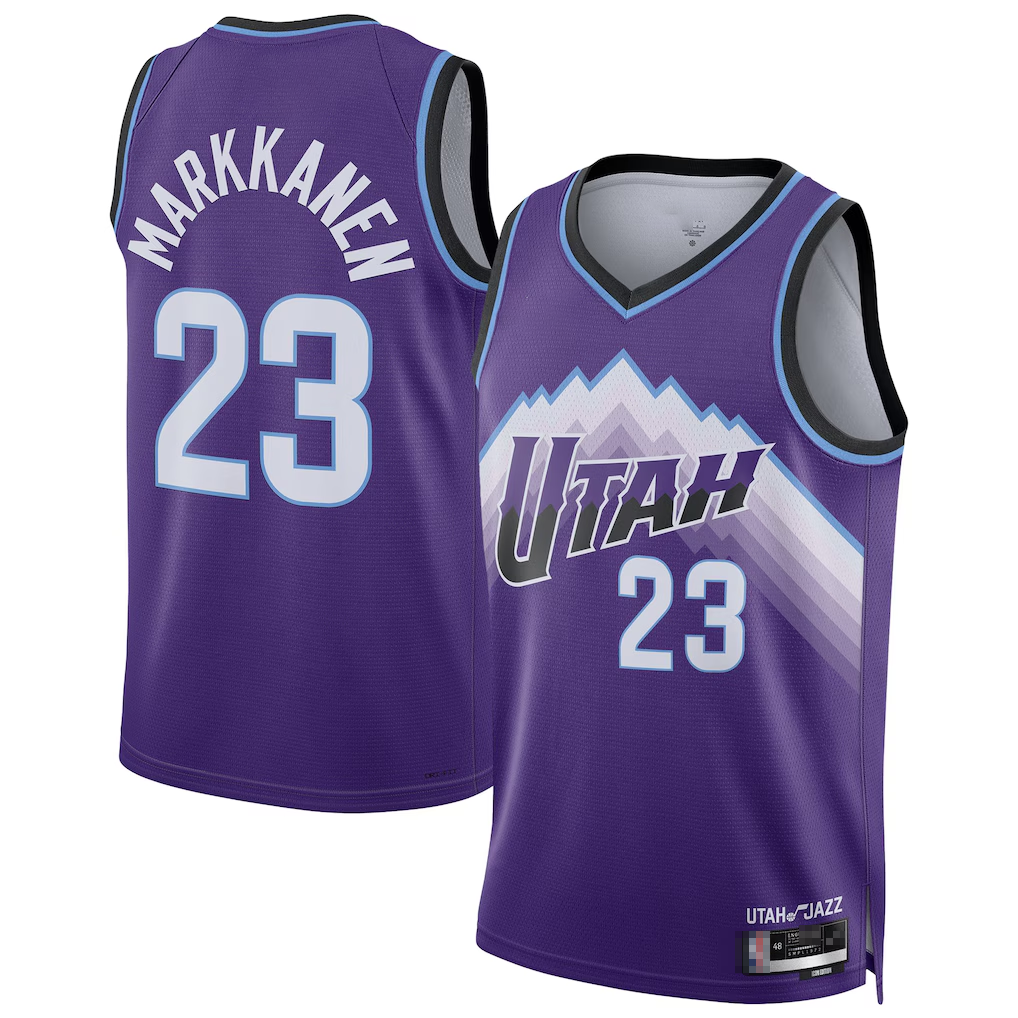 Trusc U.Jazz #23 Lauri Markkanen Purple Swingman Jerseys - Icon Edition