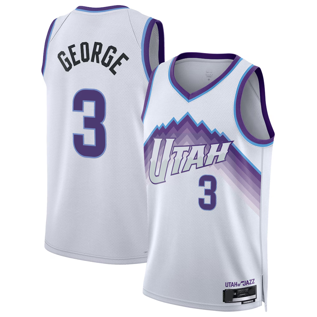 Trusc U.Jazz #3 Keyonte George White Swingman Jerseys - Association Edition