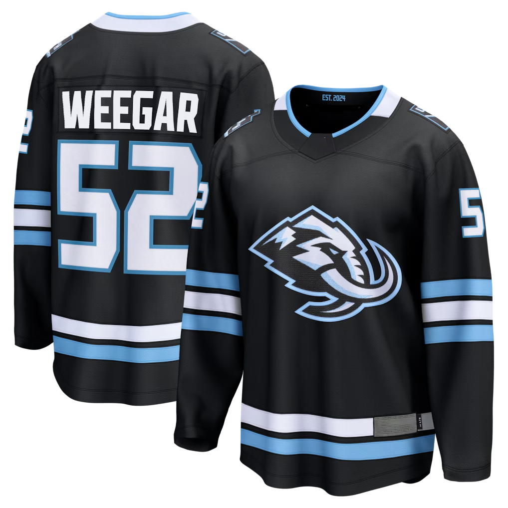 Trusc U.Mammoth #52 MacKenzie Weegar Black Home Breakaway Jerseys