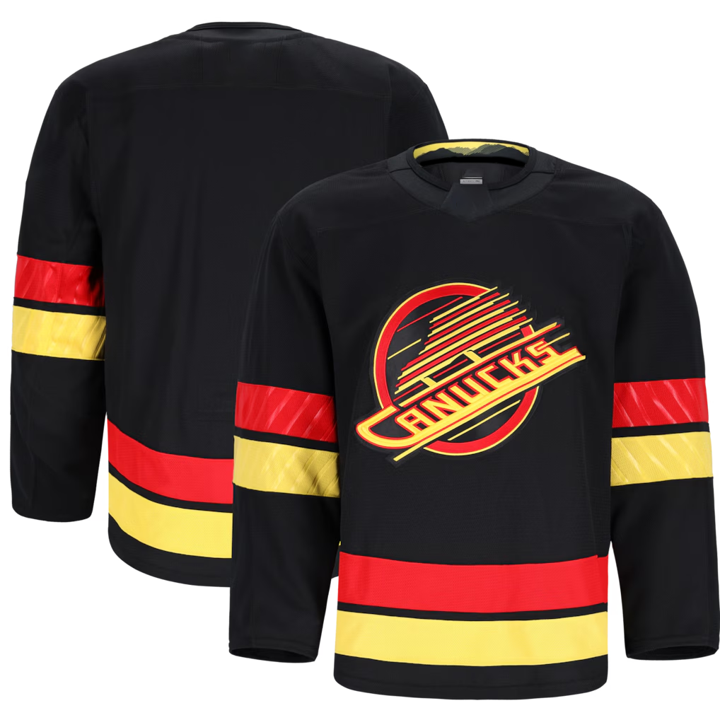 Trusc V.Canucks Black Alternate Authentic Pro Jerseys