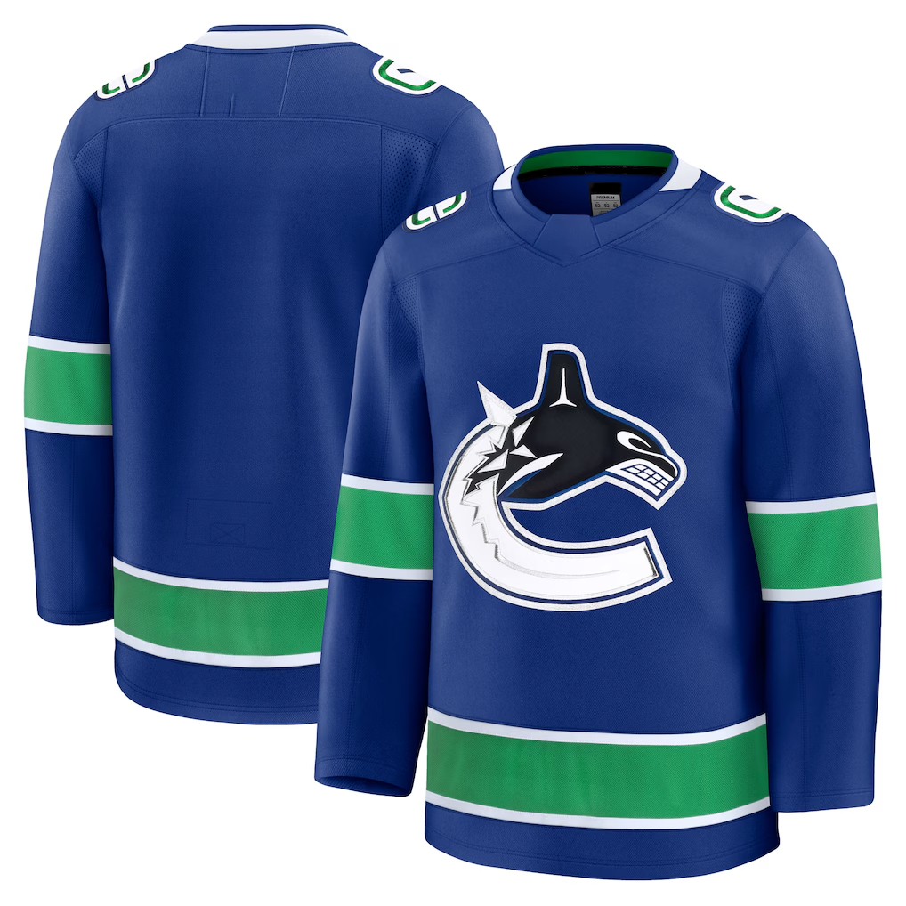 Trusc V.Canucks Blue Home Premium Jerseys