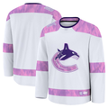 Trusc V.Canucks White 2024 Hockey Fights Cancer Practice Jerseys