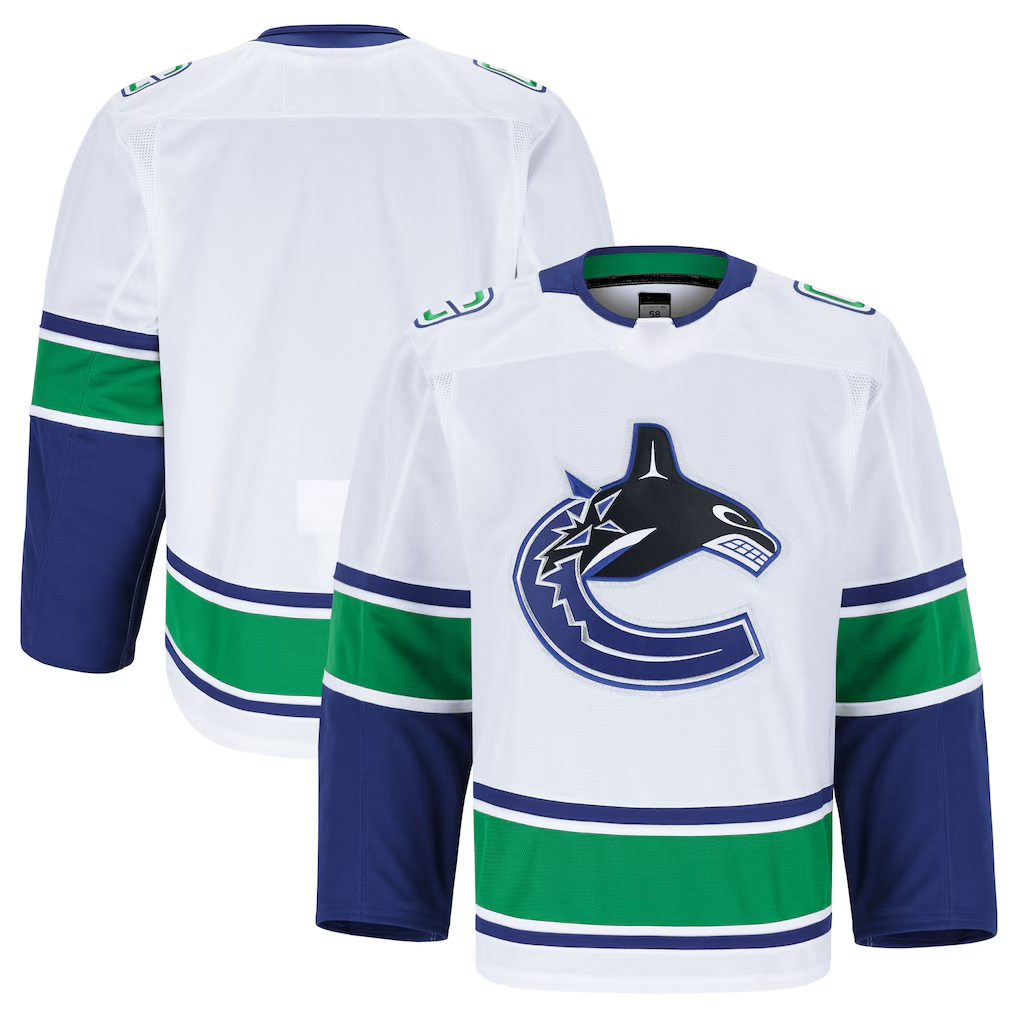 Trusc V.Canucks White Away Authentic Pro Jerseys