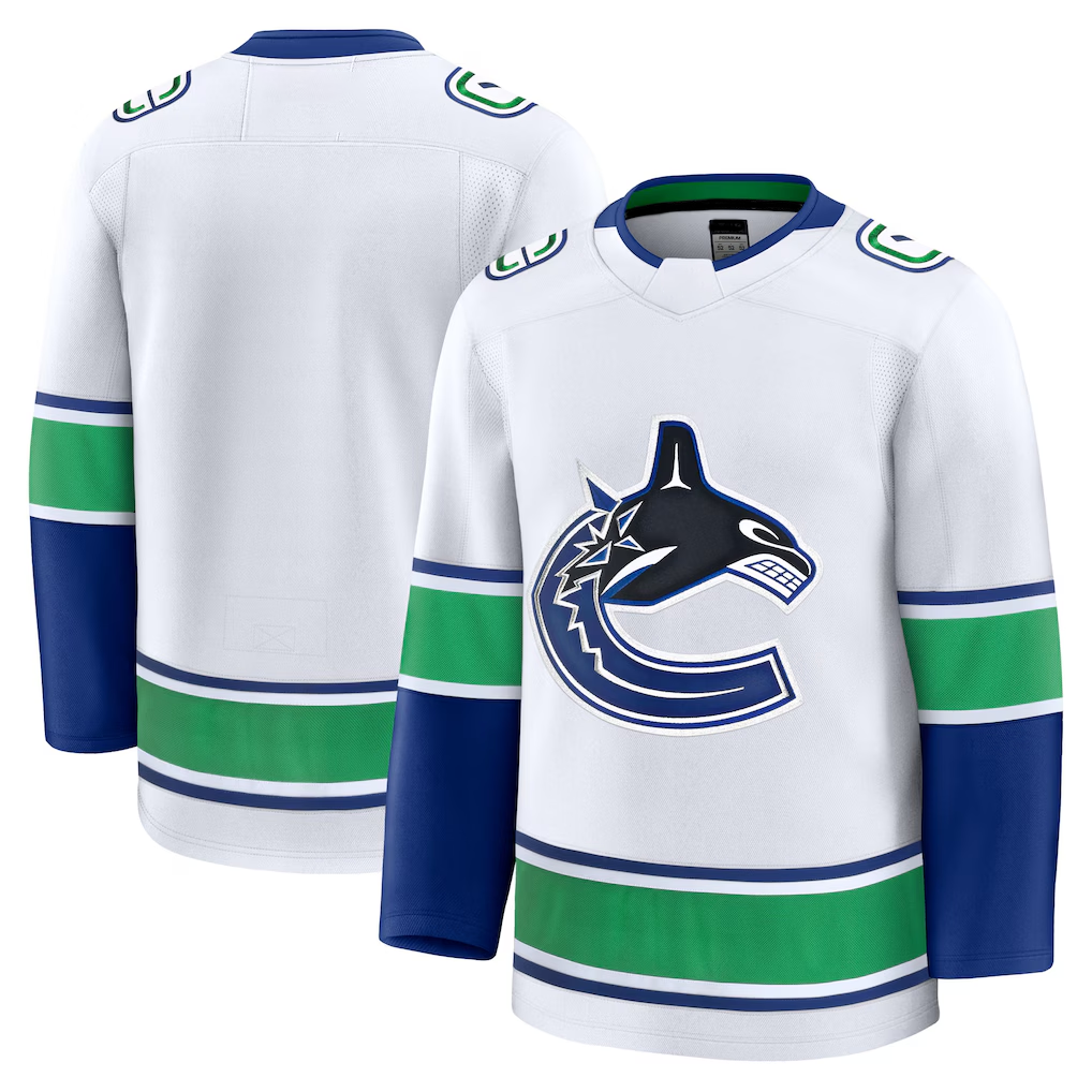 Trusc V.Canucks White Away Premium Jerseys
