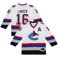 Trusc V.Canucks #16 Trevor Linden White 2003-04 Power Play Jerseys