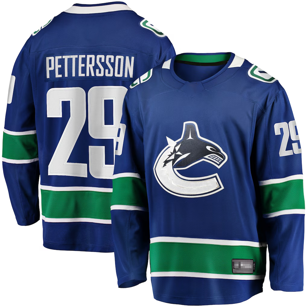 Trusc V.Canucks #29 Marcus Pettersson Blue Home Breakaway Jerseys