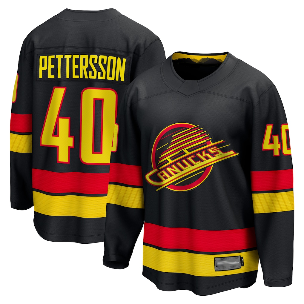 Trusc V.Canucks #40 Elias Pettersson Black Breakaway Jerseys