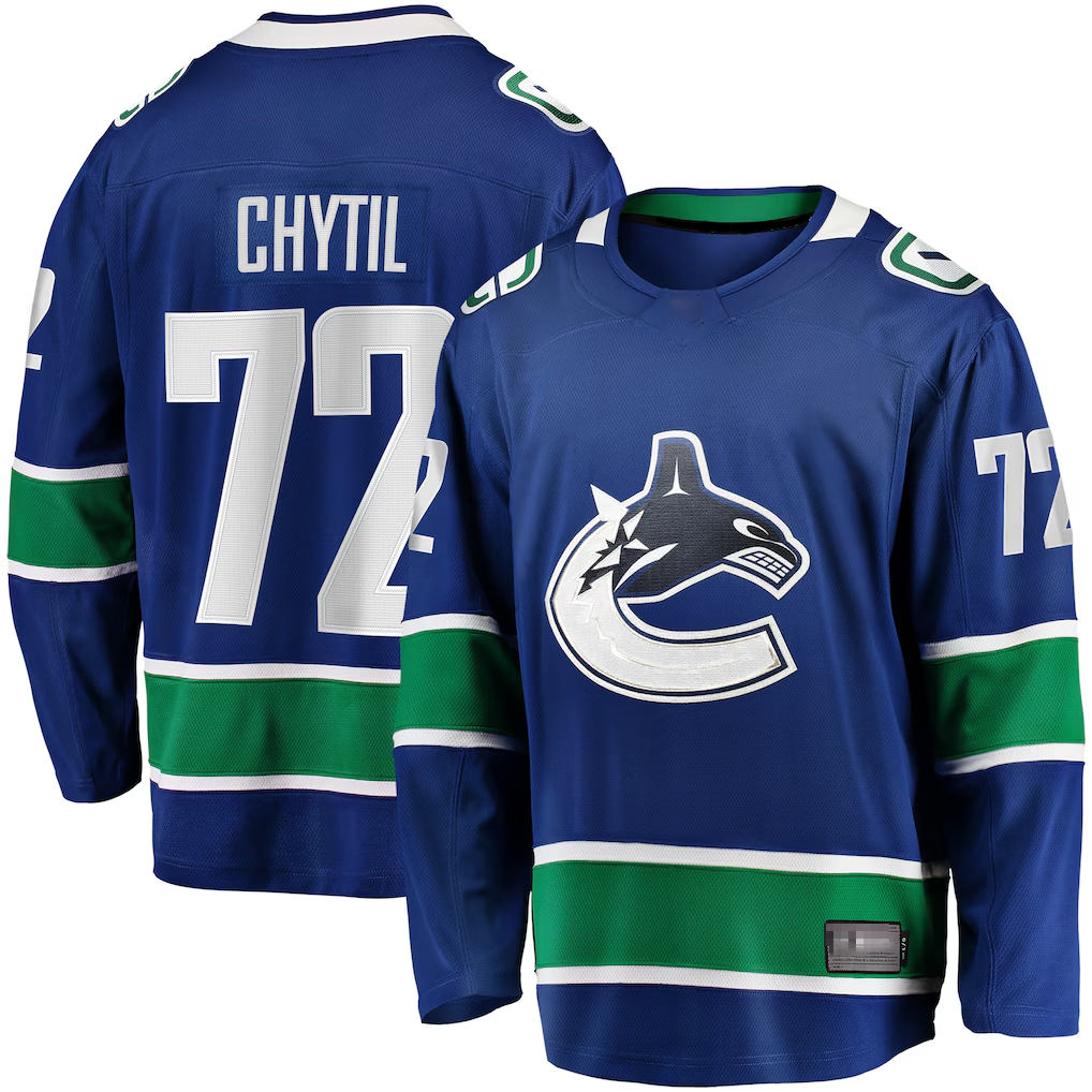 Trusc V.Canucks #72 Filip Chytil Blue Home Breakaway Jerseys