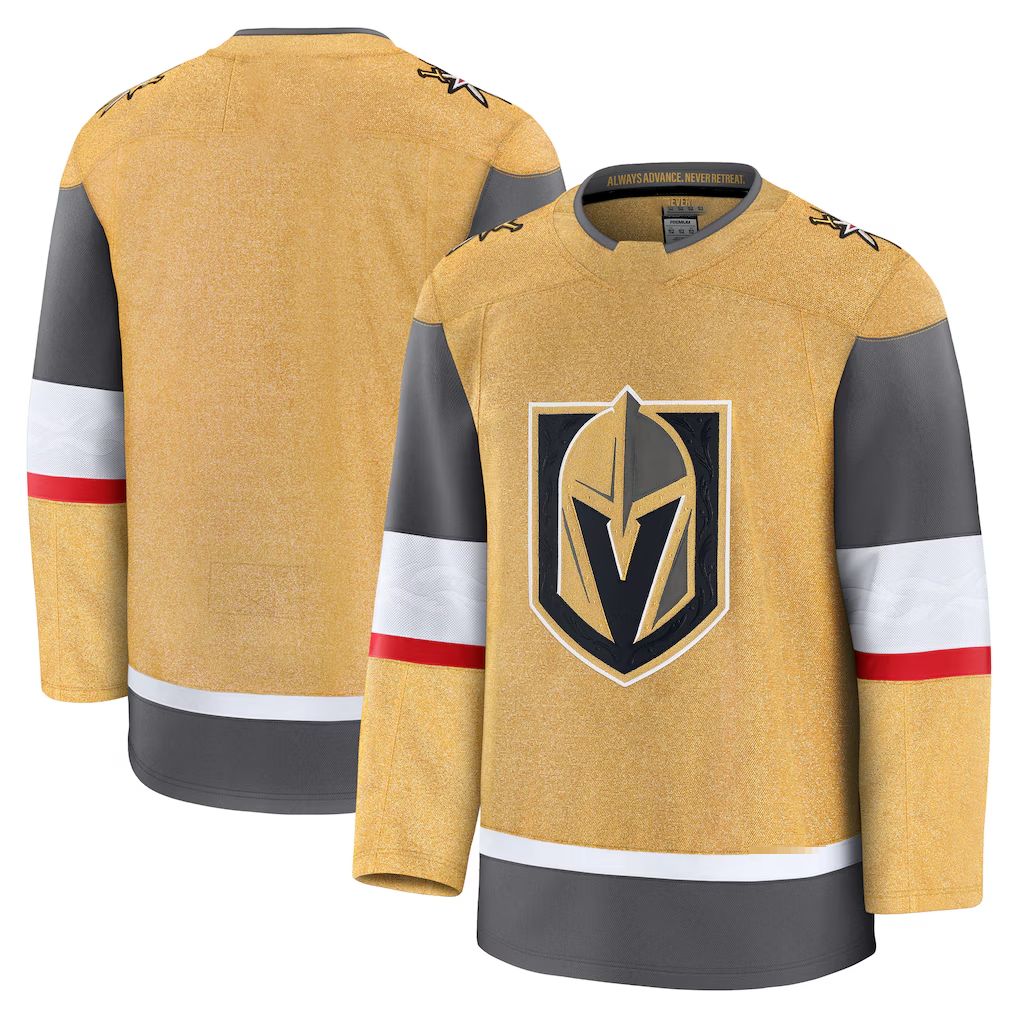 Trusc V.Golden Knights Gold Home Premium Jerseys