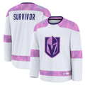 Trusc V.Golden Knights White Hockey Fights Cancer Survivor Practice Jerseys
