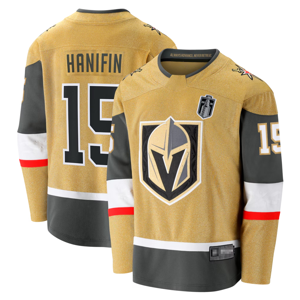 Trusc V.Golden Knights #15 Noah Hanifin Gold 2026 Stanley Cup Final Breakaway Jerseys