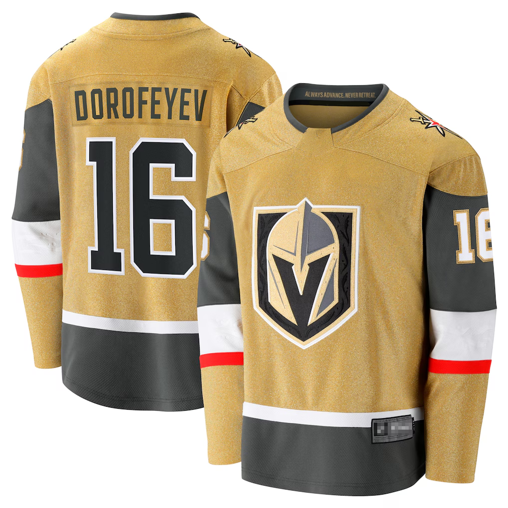 Trusc V.Golden Knights #16 Pavel Dorofeyev Gold Premier Breakaway Player Jerseys