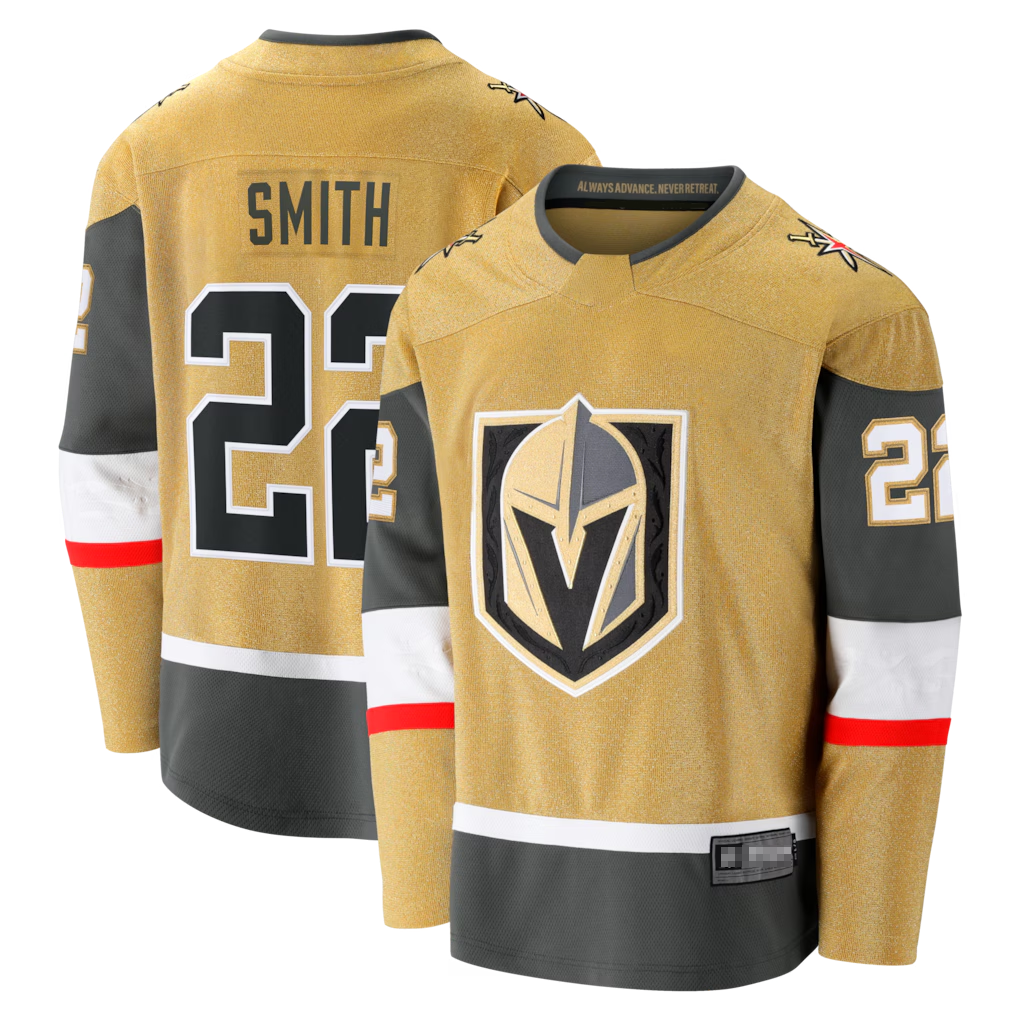 Trusc V.Golden Knights #22 Cole Smith Gold Home Breakaway Jerseys
