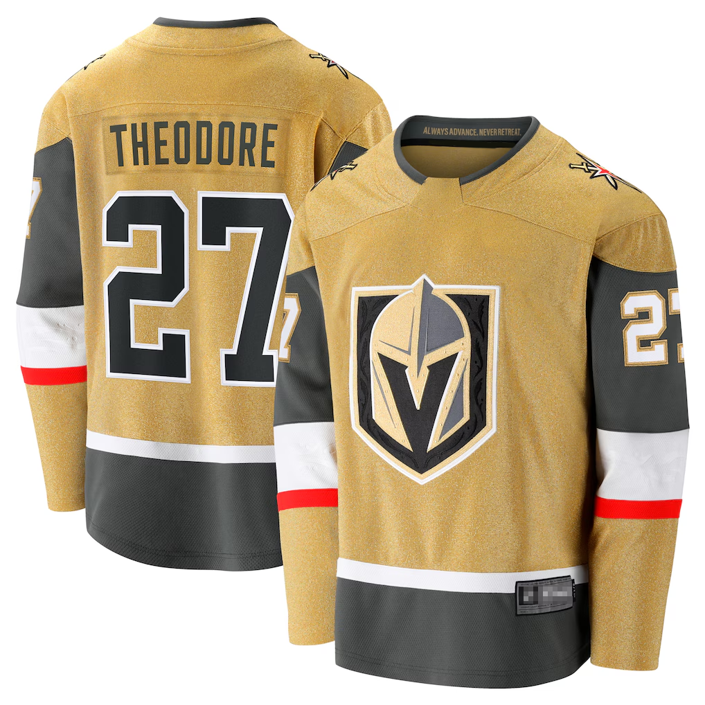 Trusc V.Golden Knights #27 Shea Theodore Gold Home Breakaway Jerseys