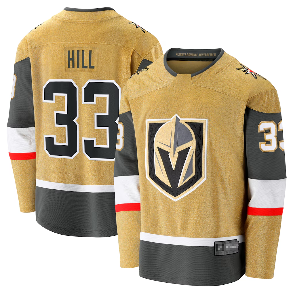 Trusc V.Golden Knights #33 Adin Hill Gold Home Breakaway Jerseys