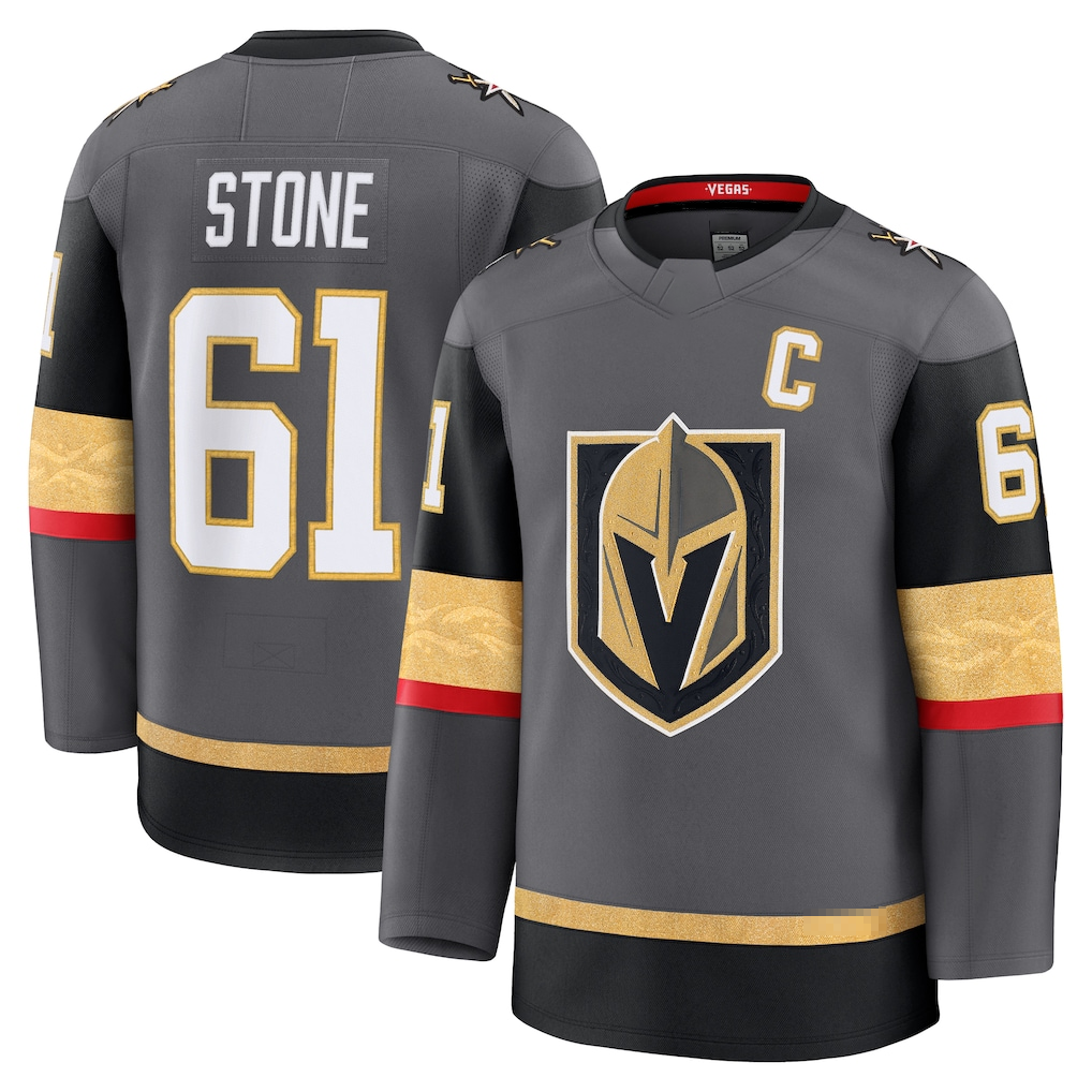 Trusc V.Golden Knights #61 Mark Stone Gray Alternate Premium Jerseys