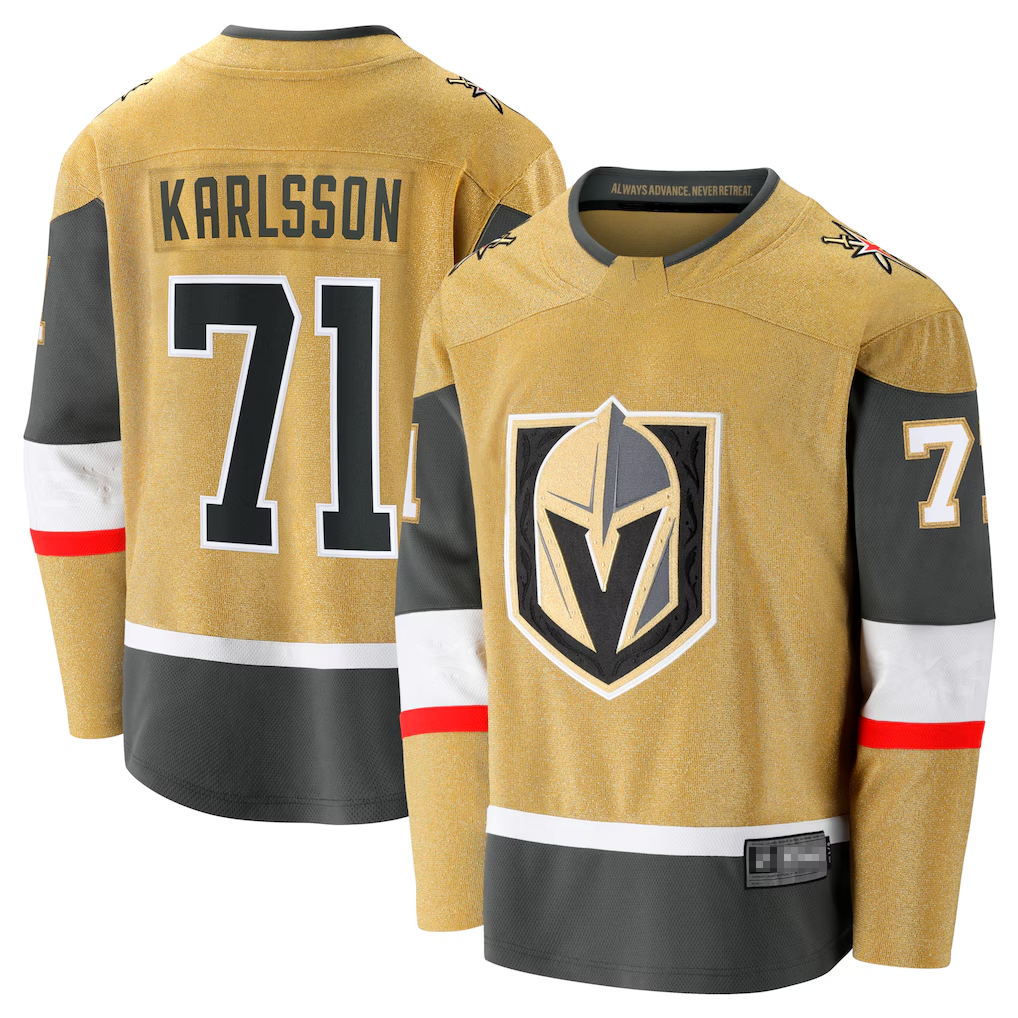 Trusc V.Golden Knights #71 William Karlsson Gold Home Breakaway Jerseys