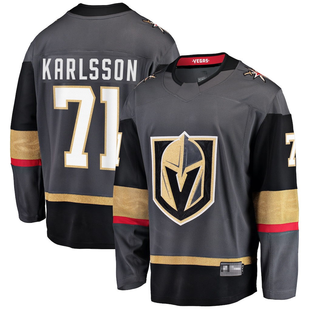 Trusc V.Golden Knights #71 William Karlsson Gray Breakaway Jerseys