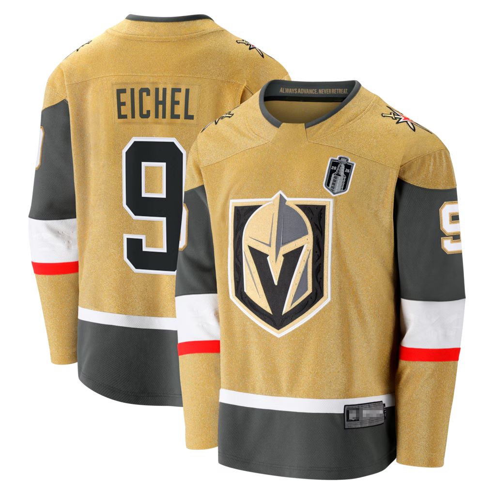 Trusc V.Golden Knights #9 Jack Eichel Gold 2026 Stanley Cup Final Breakaway Jerseys