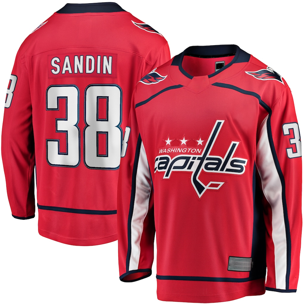 Trusc W.Capitals #38 Rasmus Sandin Red Home Breakaway Jerseys