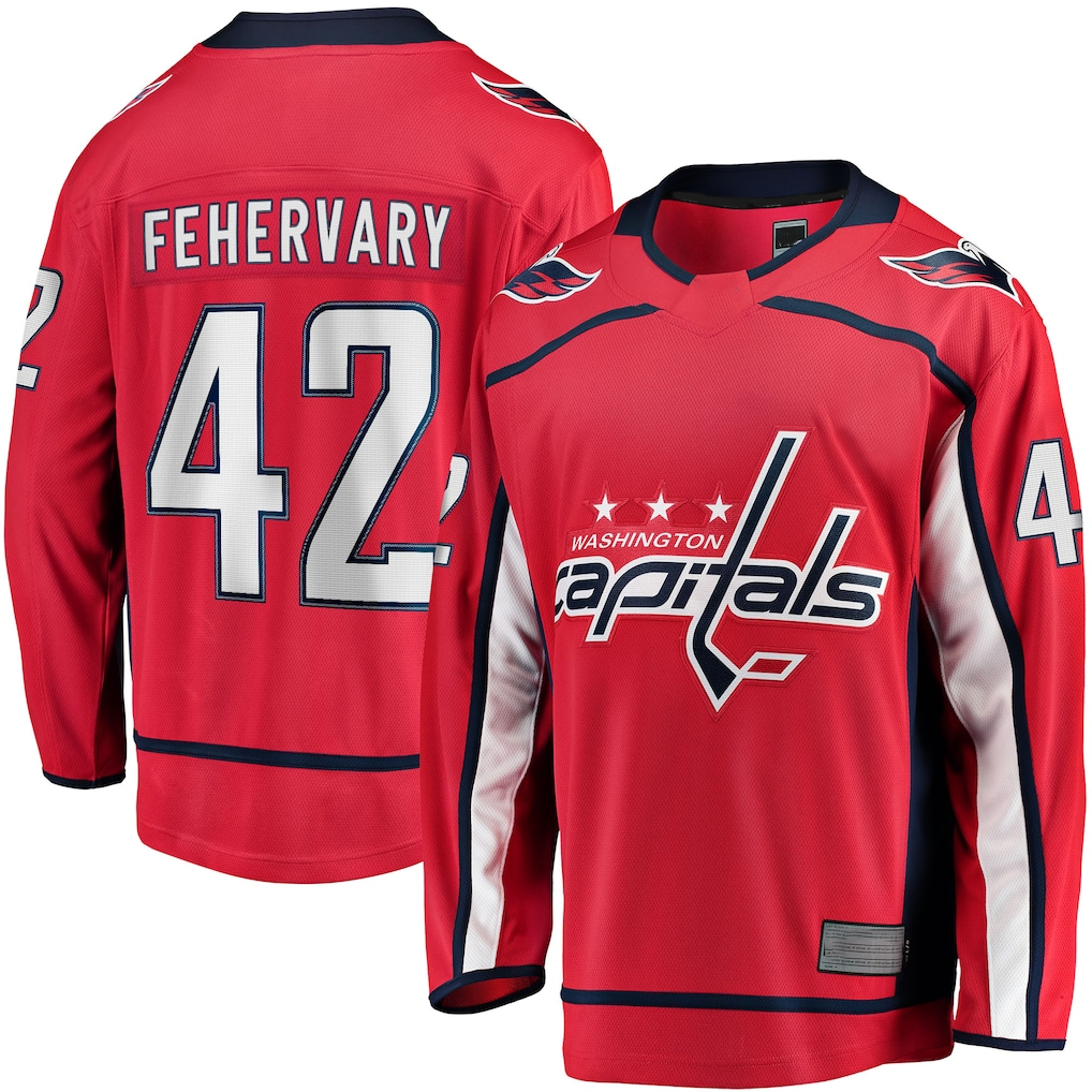 Trusc W.Capitals #42 Martin Fehervary Red Home Breakaway Player Jerseys