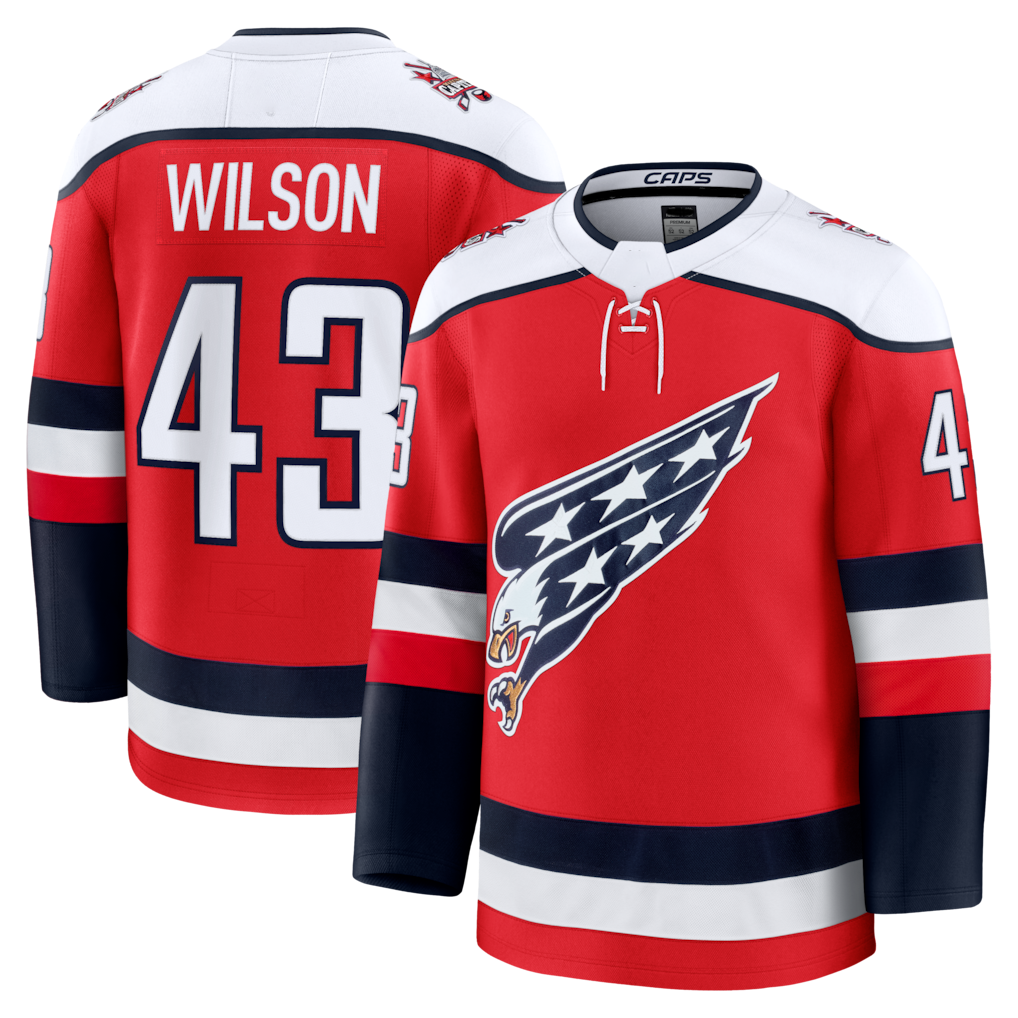 Trusc W.Capitals #43 Tom Wilson Red Alternate Premium Player Jerseys