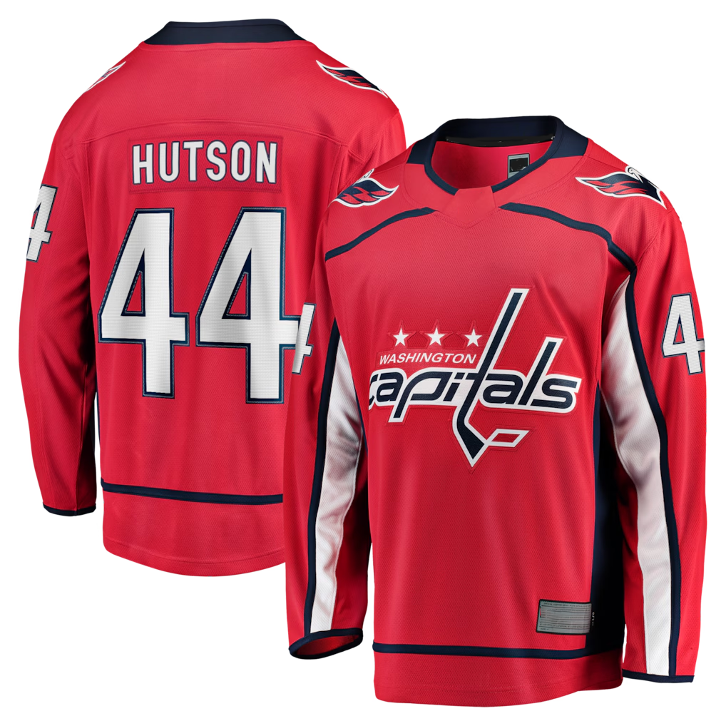 Trusc W.Capitals #44 Cole Hutson Red Home Breakaway Jerseys