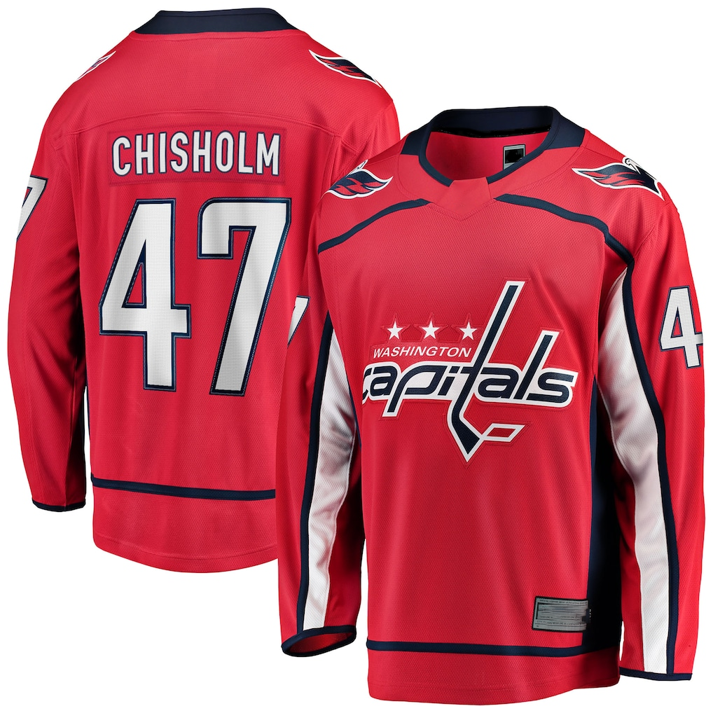 Trusc W.Capitals #47 Declan Chisholm Red Home Breakaway Jerseys
