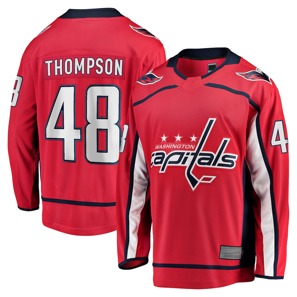 Trusc W.Capitals #48 Logan Thompson Red Home Premier Breakaway Player Jerseys