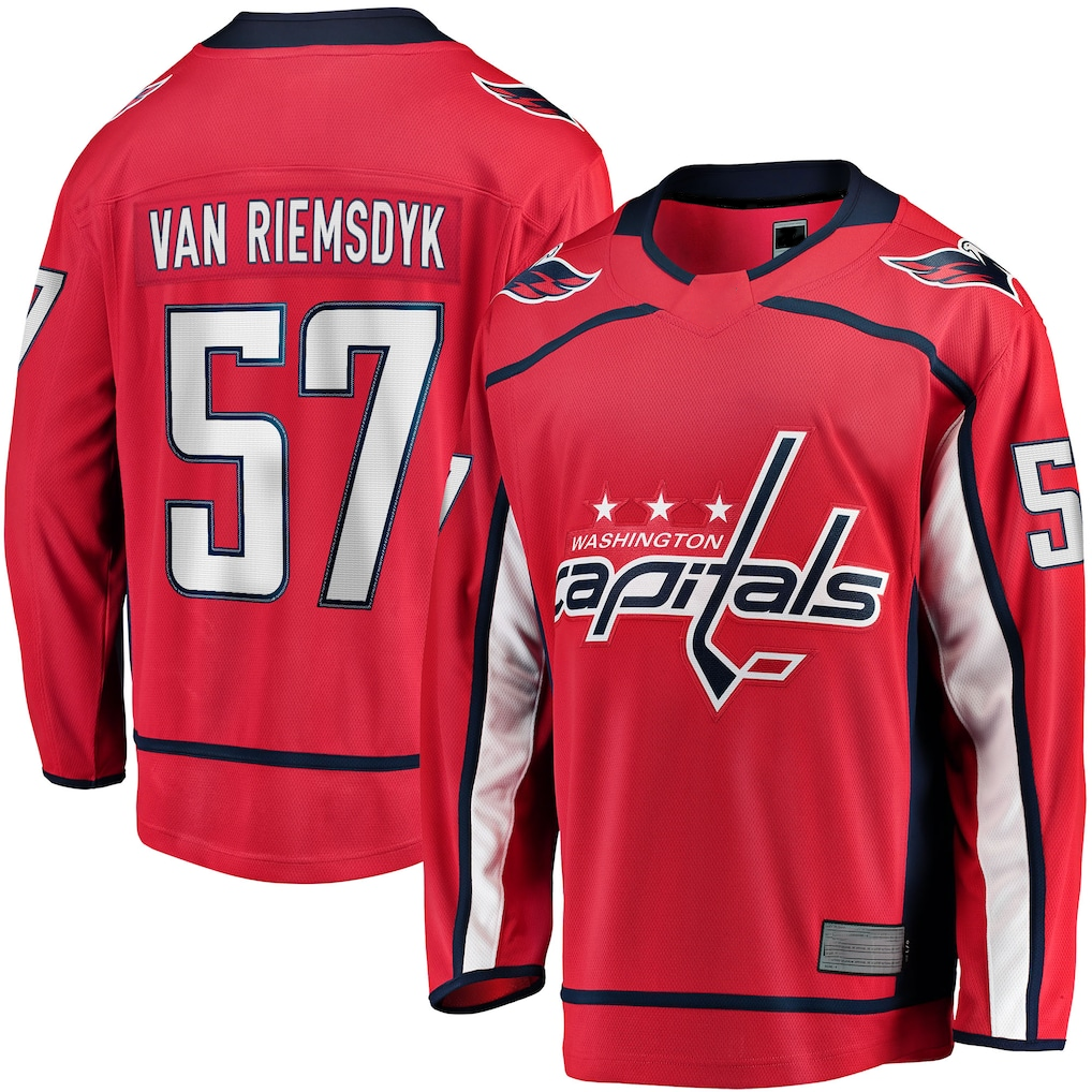 Trusc W.Capitals #57 Trevor van Riemsdyk Red Home Breakaway Jerseys