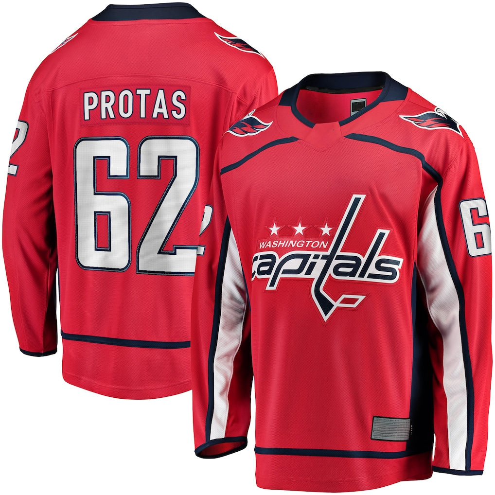 Trusc W.Capitals #62 llya Protas Red Home Breakaway Jerseys