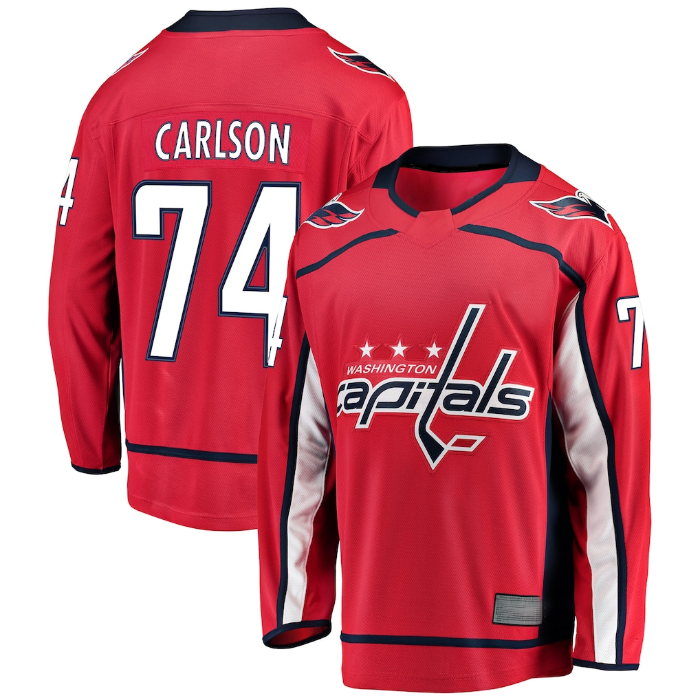 Trusc W.Capitals #74 John Carlson Red Home Breakaway Player Jerseys