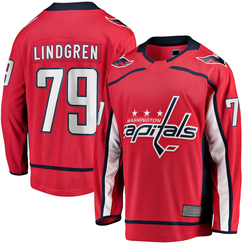 Trusc W.Capitals #79 Charlie Lindgren Red Home Breakaway Player Jerseys