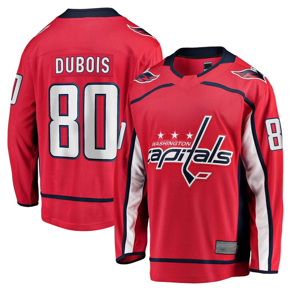 Trusc W.Capitals #80 Pierre-Luc Dubois Red Home Premier Breakaway Player Jerseys