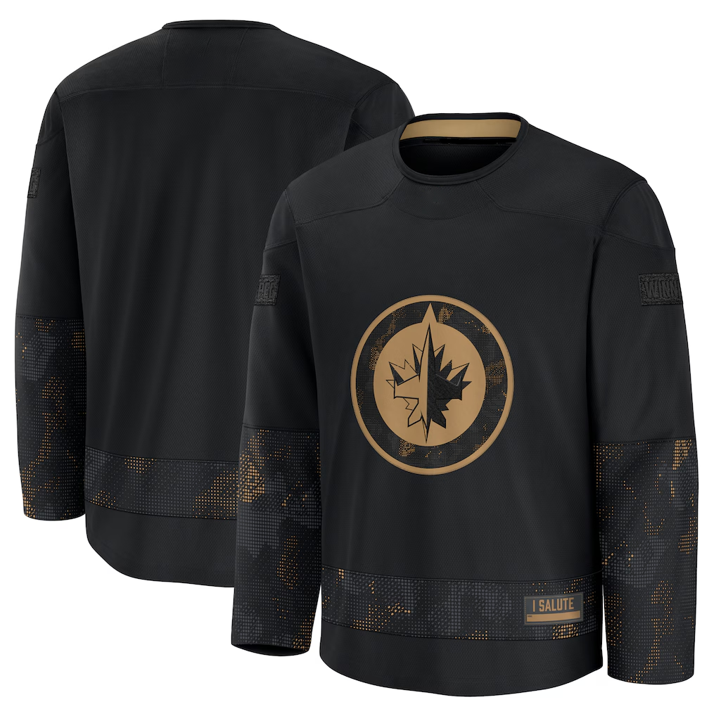 Trusc W.Jets Black 2024 Military Appreciation Practice Jerseys