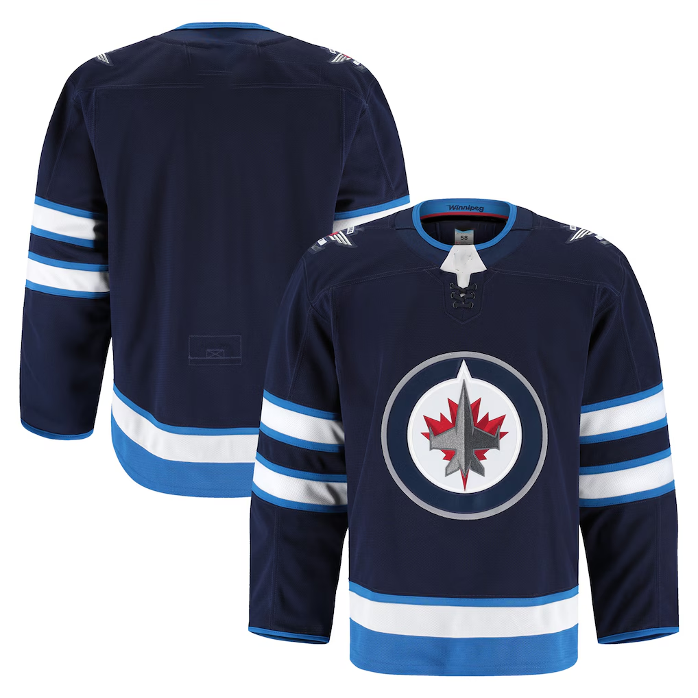 Trusc W.Jets Navy Home Authentic Pro Jerseys